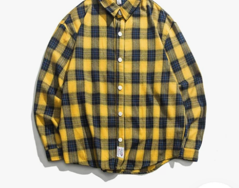 单行者格子衬衫男上衣春款百搭ins潮牌休闲...