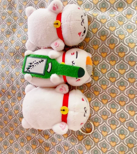 日本正版猫老师系列挂件公仔，全新。单价，喜...