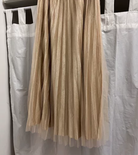 淑女风网纱半身裙女秋冬高腰显瘦丝绒星空亮钻...