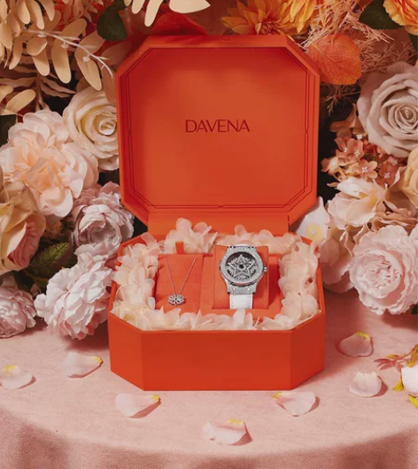 DAVENA蒂玮娜五芒星礼盒时来运转手表女...