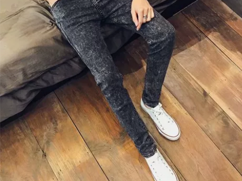 新款男女生铅笔裤休闲韩版潮雪花裤男士女士小...