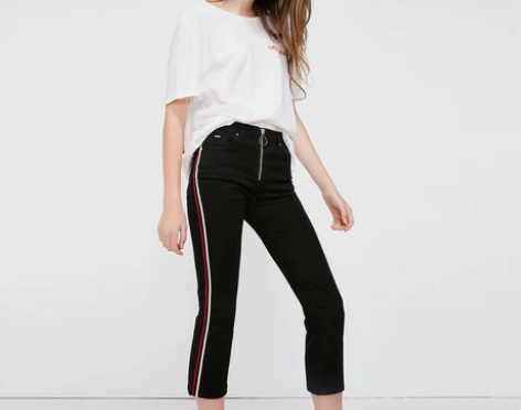 Vero Moda春季新款修身侧边装饰七分...