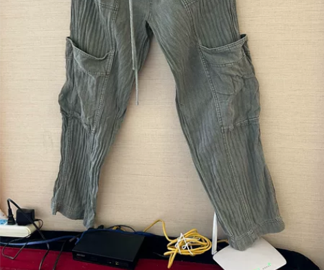 工装式棉麻裤 宽松垂坠感L码春秋看好尺码