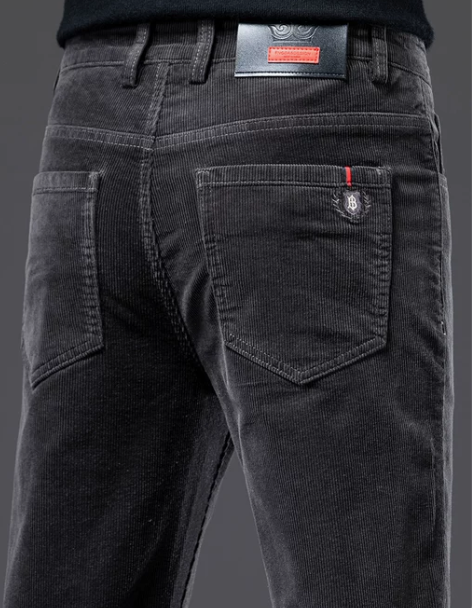 裤子长裤灯芯绒男士秋季外穿弹力条绒男裤灯草绒