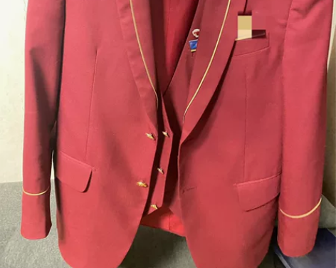 南航男乘务火龙果西服48S码,包邮,几乎全...