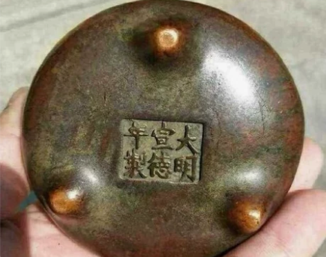 农村收到的三足宣德年香炉，纯铜香炉铜器香薰...
