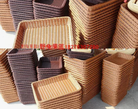 藤编收纳箱 藤编收纳箱仿藤篮筐 菜筐 收纳...