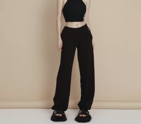 PEMPL 背心女秋新款高领绑带露，背打底...