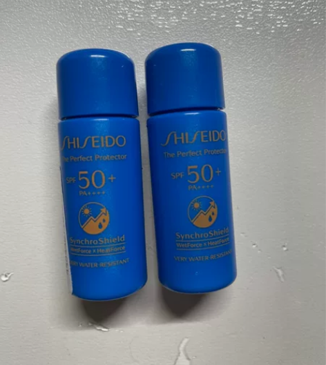 资生堂蓝胖子防晒小样7ml spf50余2...
