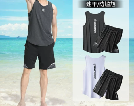 泳衣男士套装泳裤男款防尴尬游泳泡温泉装备泳...