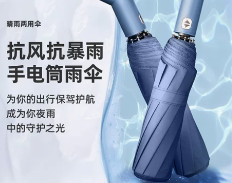 12骨可旋转调节全自动LED手电筒超大叠抗...