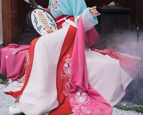 柒邑【双鱼衍】原创正领汉服女坦领三件套齐腰...