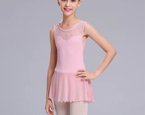 芭蕾娃娃儿童芭蕾舞裙练功服女童夏季无袖形体...