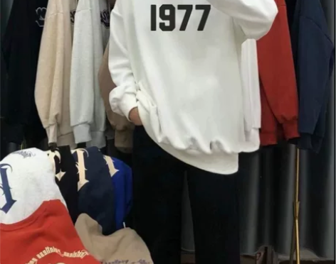 新款1977卫衣社会男女同款上衣卫衣美式校...