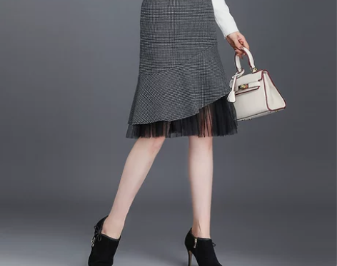 毛呢半身裙女秋冬高腰显瘦包臀裙2020新款...