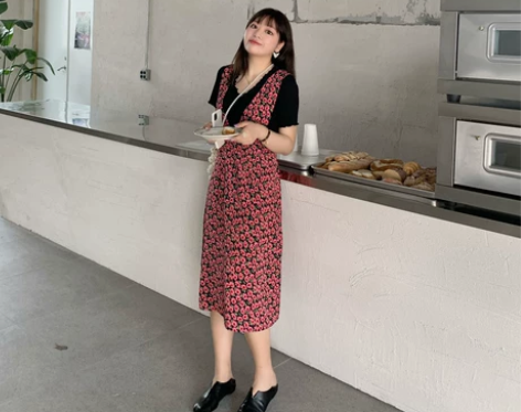 ?【限时】甜美气质碎花背带裙夏天大码 感兴...