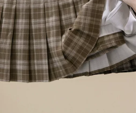 百褶裙 百褶裙短裙格子半身裙秋冬新款格纹j...