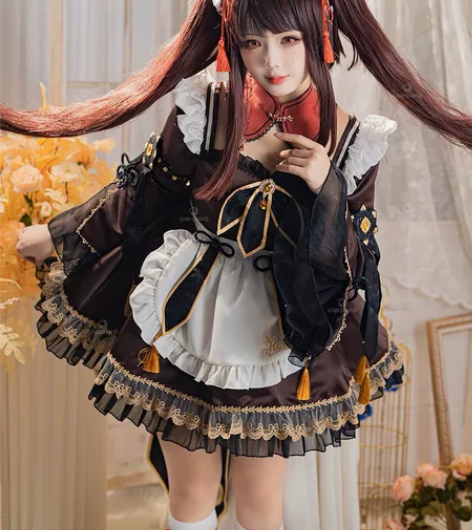 出租现货Uwowo悠窝窝原神胡桃同人女仆c...