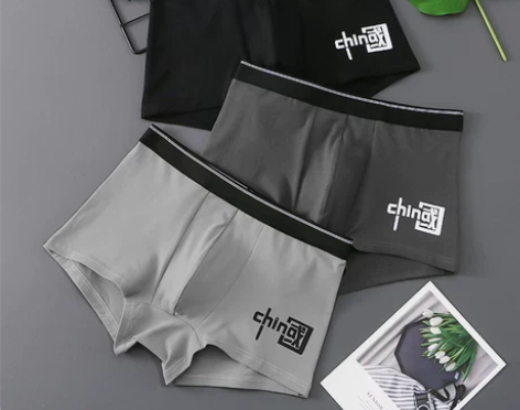 男士纯棉内裤男时尚中腰运动阳光学生印花平角...