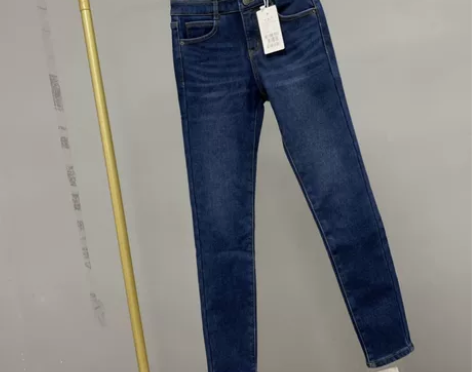 EP 雅莹2022年冬新款女士高腰加绒牛仔...