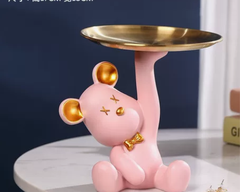 【清货款】暴力熊托盘摆件 玄关钥匙收纳 钥...