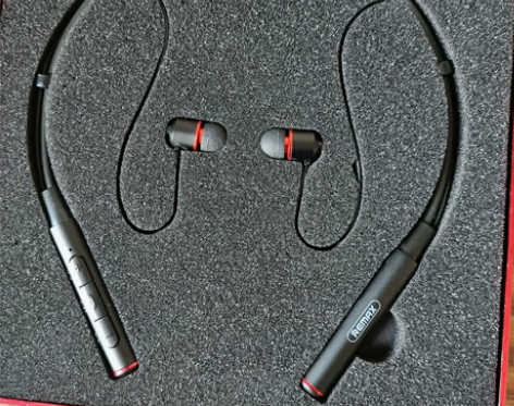 Remax颈挂式蓝牙耳机悟空挂脖项圈运动跑...