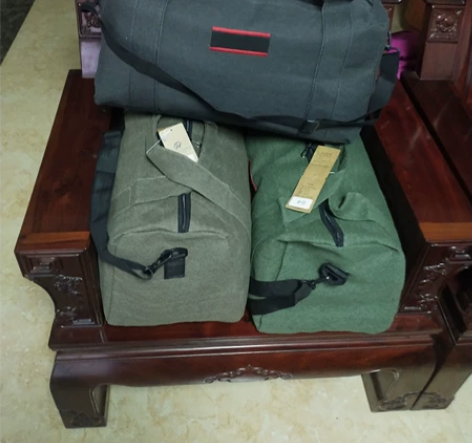 大容量手提旅行包帆布大包长途行李包袋男出差...