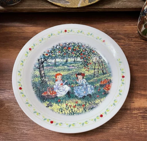 日本回流瓷器全新全品釉上彩宫崎骏动画卡通苹...