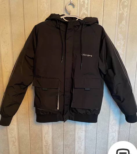 DEBRAND冬季男式时尚黑色羽绒服。官方...