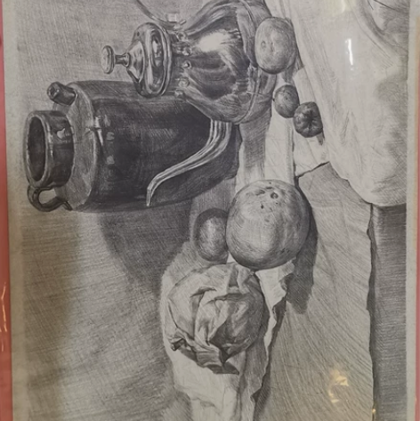 素描精品作品素描静物可装裱装饰画室绘所艺校...