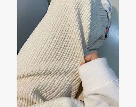 雪尼尔阔腿裤女春秋高腰垂感宽松直筒加绒秋冬...