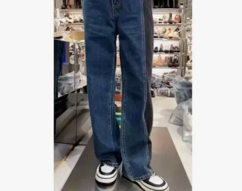 全新牛仔裤  拼色牛仔裤 全新无吊牌下过水...