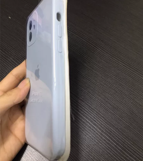 Apple苹果12透明彩色液态硅胶全包手机...