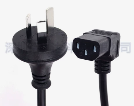 国标直头三脚转品字尾90度上下弯纯铜电源线...