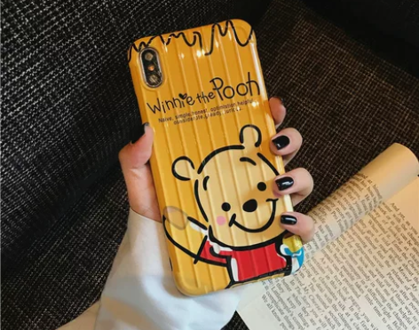 ins可爱卡通小熊行李箱8plus苹果xs...