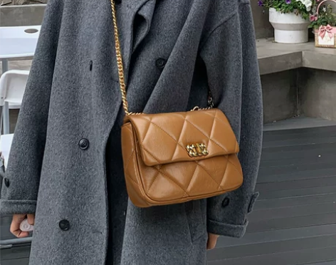 新年礼物卡思乐2022秋冬新款高级感链条包...