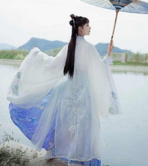 如梦霓裳情侣汉服男女装汉服全套大袖衫若耶山...