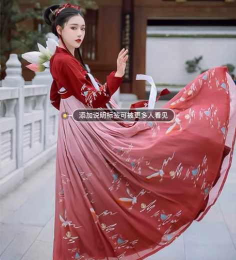 艺缕赤鸢传统汉服齐胸襦裙日常清新6米大摆正...