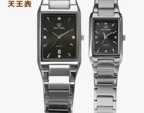 正品天王男表3389情侣手表休闲商务男女钢...