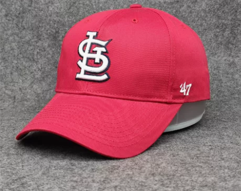 47brand弯檐棒球帽子MLB圣路易斯红...