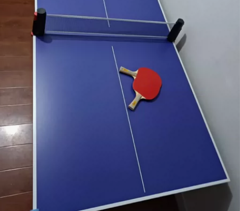 乒乓球桌，15毫米板厚，带万向轮，可折叠，...