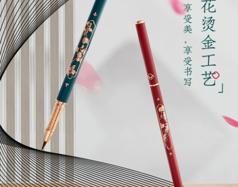 六品堂毛笔 国风原创钢笔式高档套装纯狼毫小...