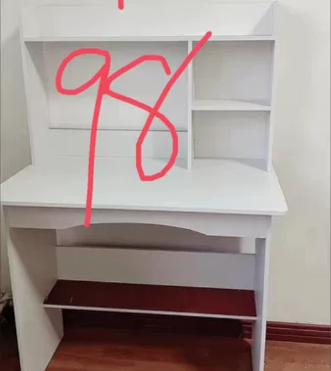 简约学习桌成人大中小学生家用书桌书架组合一...