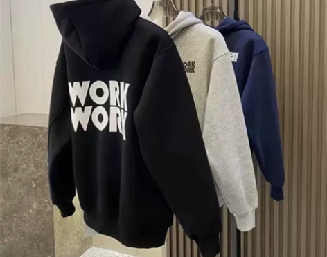 加绒连帽卫衣 男秋冬季 潮牌ins 字母印...