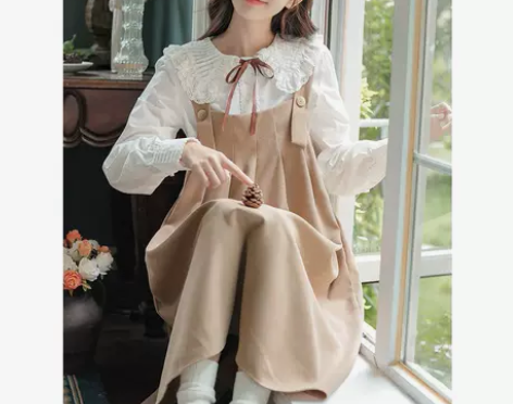 春季新款2023女子背带裙显瘦长裙甜美可爱...