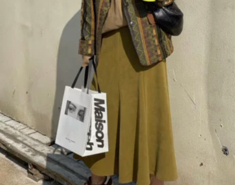 全新 仅试穿 法式复古时髦橄榄绿厚实弹力显...