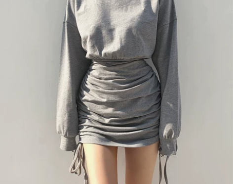 ROCKMORE欧美ins绑带褶皱运动风包...