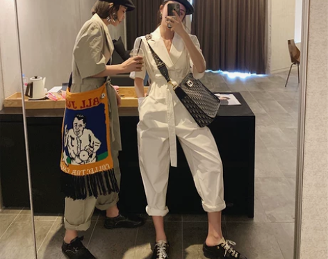 MONA 连体裤女2020新款V领高腰显瘦...