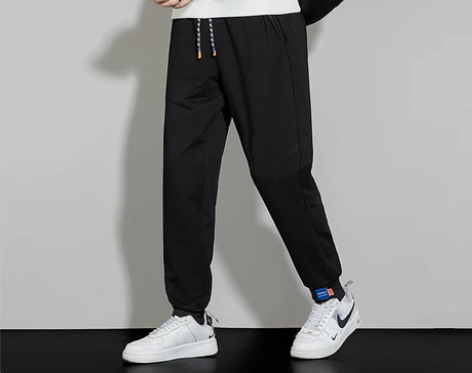 2023新款休闲裤男春秋大码宽松卫裤加肥加...