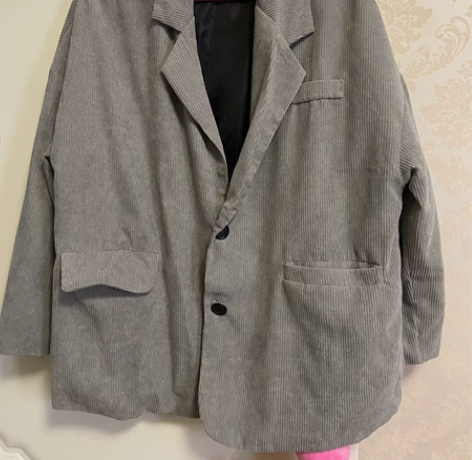 灯芯绒小西服男秋季ins港风休闲痞帅西装韩...